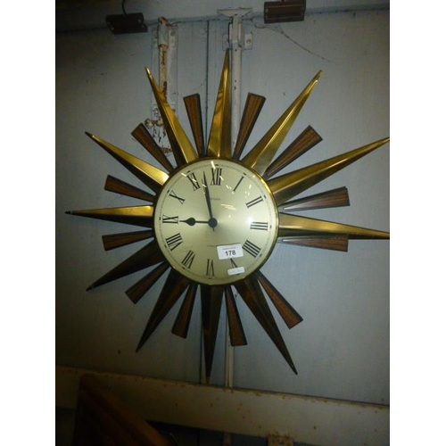 178 - SUNBURST CLOCK