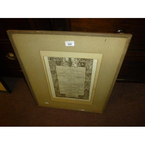 242 - ROYAL GENEALOGICAL PRINT