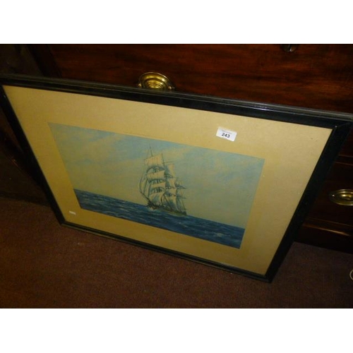 243 - FRAMED NAUTICAL PRINT