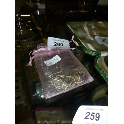 260 - BAG OF SILVER JEWELLERY