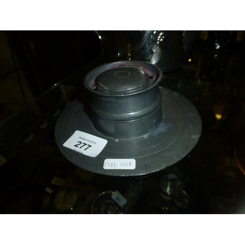 277 - PEWTER INKWELL WITH INSERT