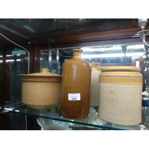 208 - QUANTITY OF STONE WARE