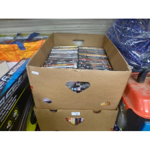 36 - 2 BOXES OF DVD'S