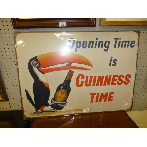 231 - LARGE GUINNESS SIGN