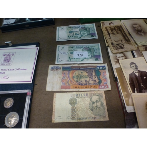 172 - COLLECTION OF FOREIGN BANK NOTES
