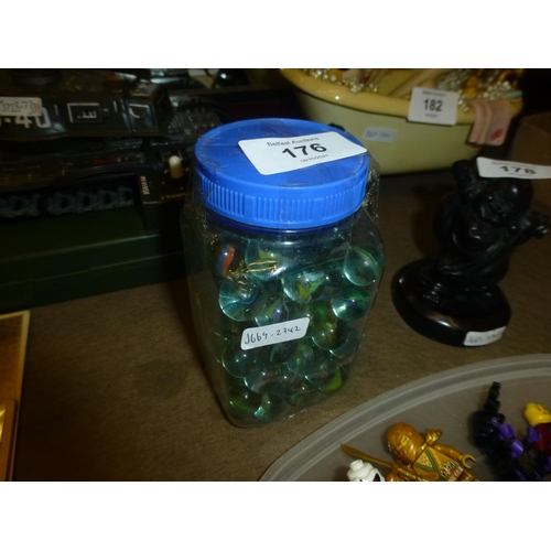 176 - TUB OF MARBLES