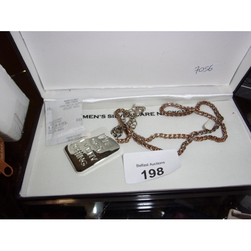 198 - MENS SILVERWARE NECKCHAIN