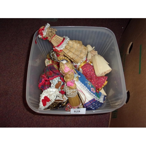 829 - BOX OF DOLLS