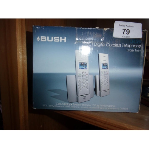 79 - BUSH CORDLESS PHONE SET