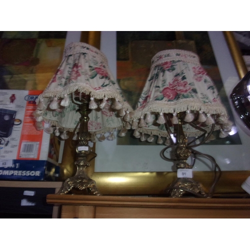 81 - PAIR OF BRASS LAMPS