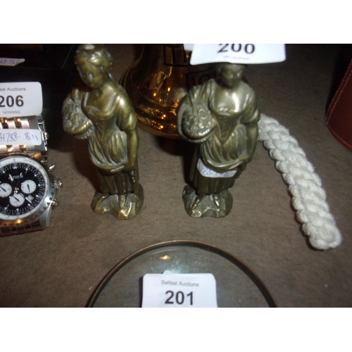 200 - 2 BRASS FIGURES