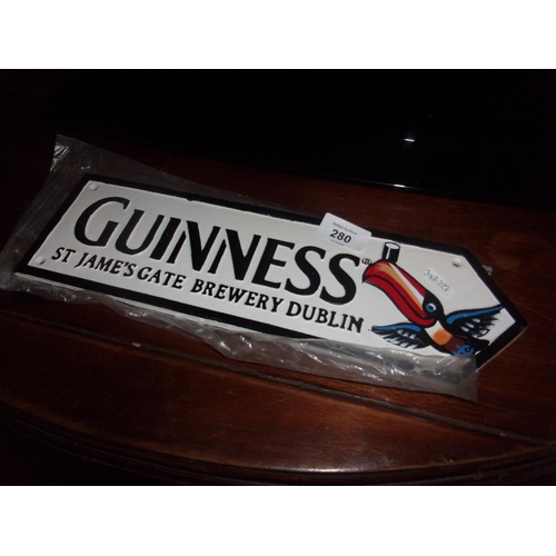 280 - CAST GUINNESS SIGN