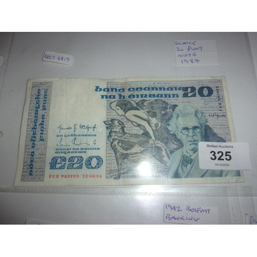 325 - 1984 20 PUNT NOTE