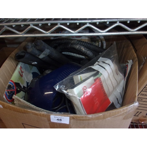 48 - LARGE BOX LOT OF STEAMER PARTS ETC