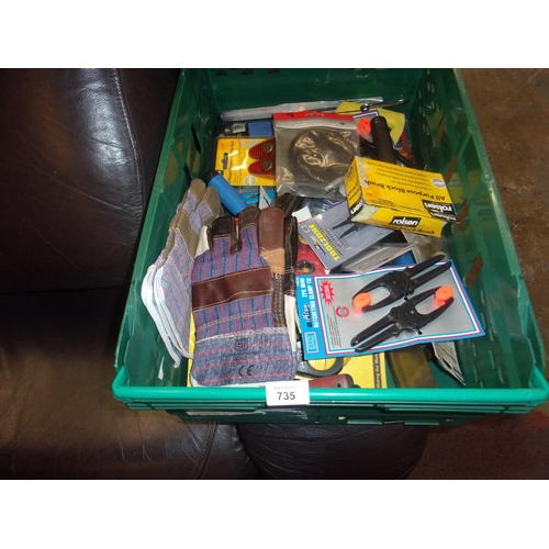 735 - BOX OF TOOLS