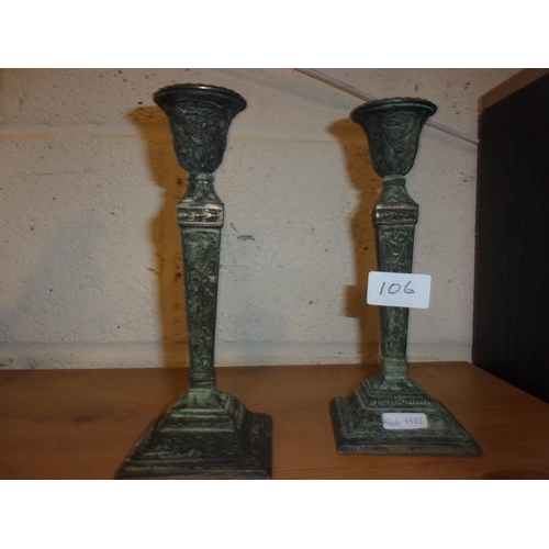 106 - PAIR OF CANDLESTICKS