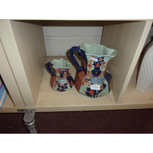 134 - 2 DECORATIVE JUGS