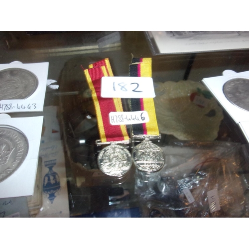 182 - SUDAN AND CHINA MEDALS