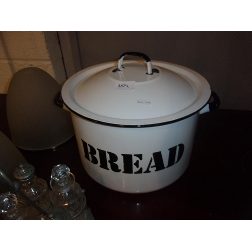 259 - ENAMEL BREAD BIN