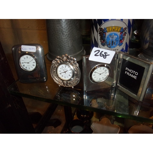 268 - 3 MINIATURE CLOCKS