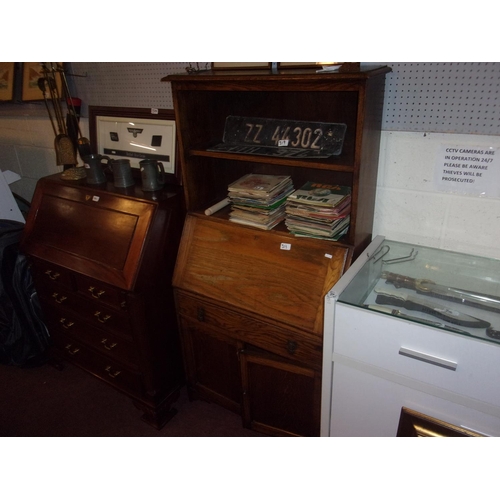 317 - EDWARDIAN BUREAU BOOKCASE