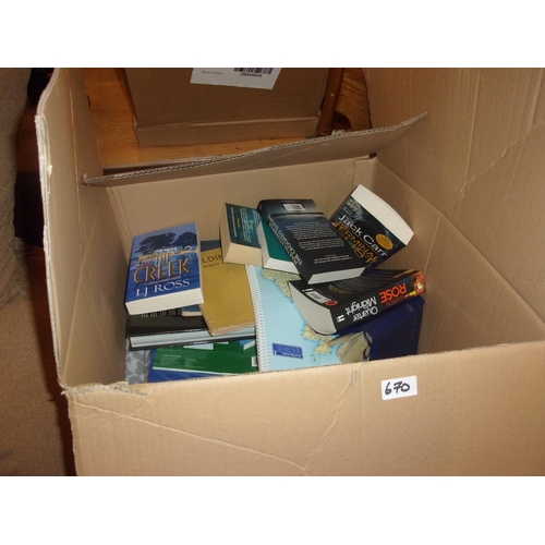 670 - BOX OF BOOKS