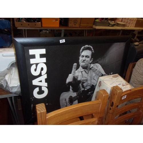 676 - LARGE JOHNNY CASH PRINT