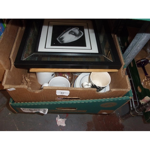 57 - BOX OF DELPH ETC