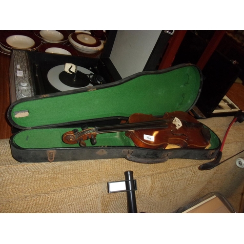 718 - CASED VIOLIN