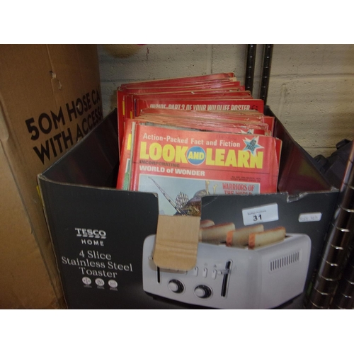 31 - BOX OF LOOK AND LEARN MAGAZINES