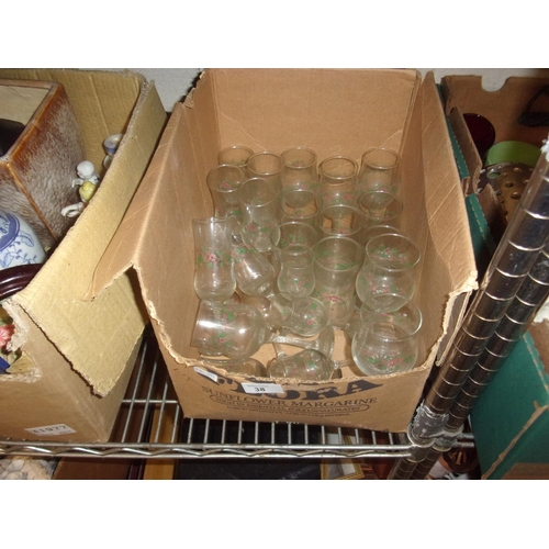 38 - BOX OF GLASSES