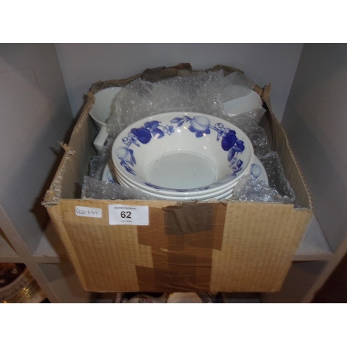 62 - BLUE PORTMEIRION MUGS AND PLATES