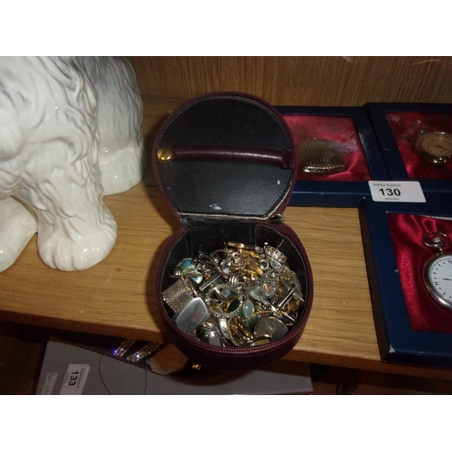 129 - BOX OF CUFFLINKS