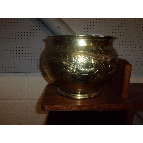 244 - BRASS ORIENTAL PLANTER (D)