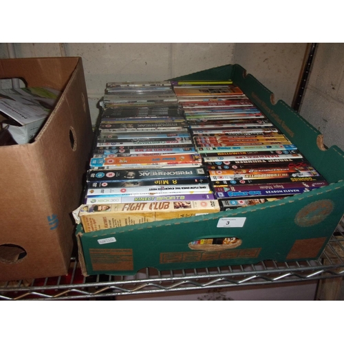 3 - BOX OF DVDS