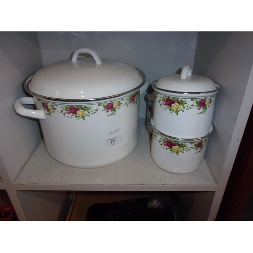 77 - COUNTRY ROSE POT SET