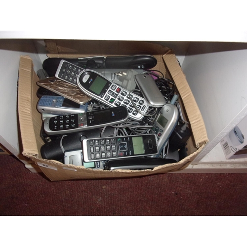 86 - BOX OF PHONES ETC