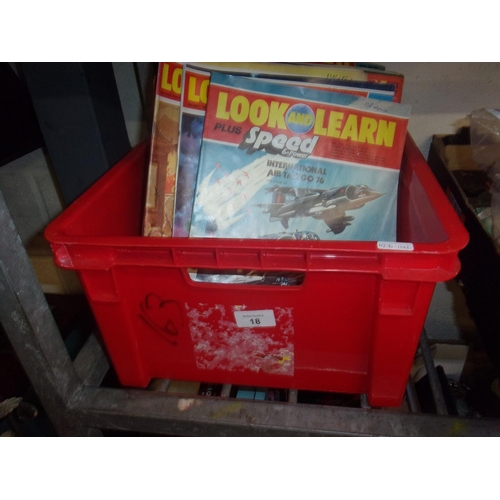 18 - BOX OF LOOK AND LEARN MAGAZINES
