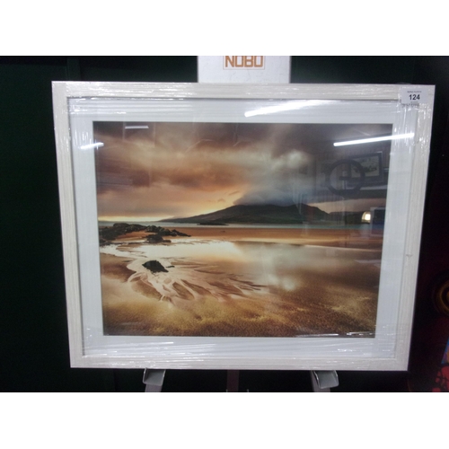 124 - IRISH PHOTOGRAPHY PRINT ON COTTON PAPER WITH A 20X16 GLASS FRAME CAPAGH DAWN