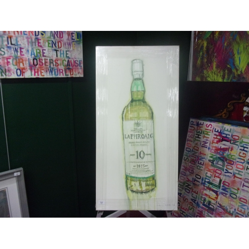 137 - SPILLIAN SCOTCH WHISKY ORIGINAL ON CANVAS 19.5X39