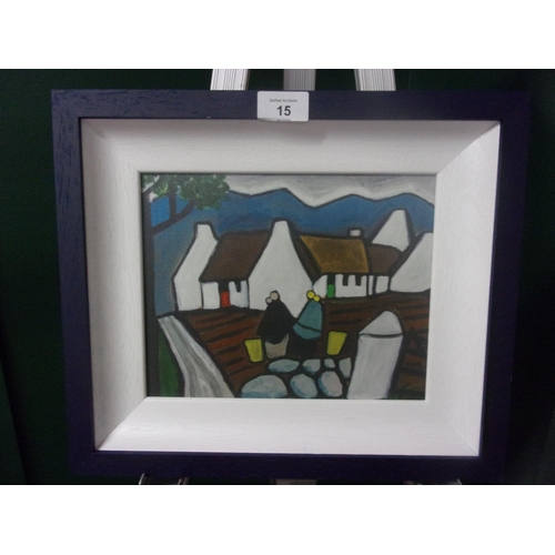 15 - JAMES RYAN 10X8 PRINT ON BOARD WALKING HOME WITH A NAVY FRAME