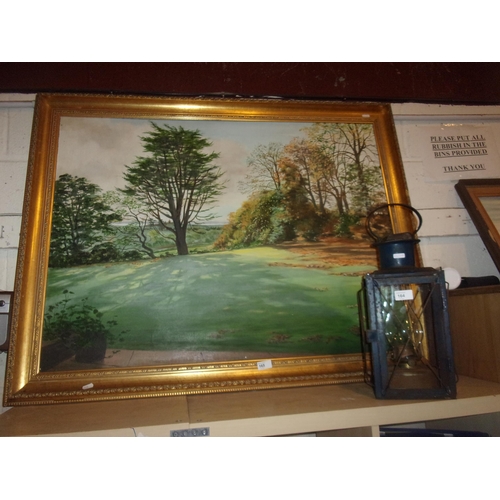 165 - LARGE FRAMED OIL BY REMS RAINEY