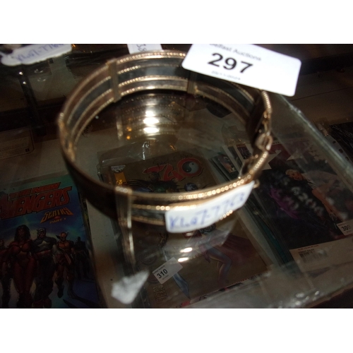 297 - VICTORIAN GOLD AND SILVER BANGLE