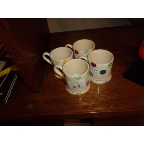 278 - 4 EMMA BRIDGEWATER MUGS