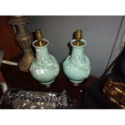 245 - PAIR OF ORIENTAL LAMPS