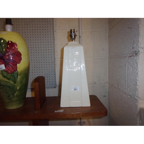 281 - BELLEEK LAMP