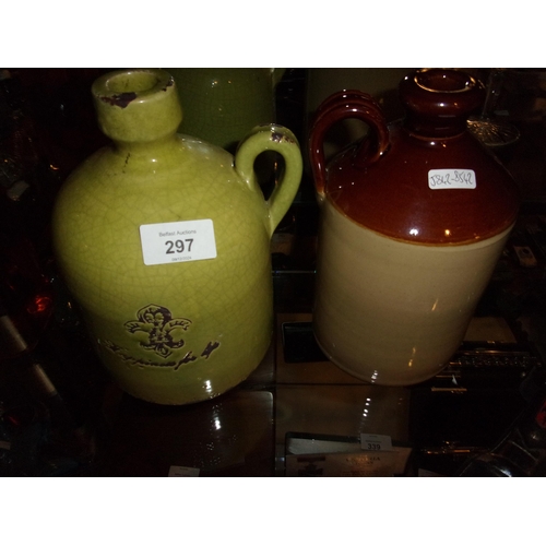 297 - STONEWARE JARS