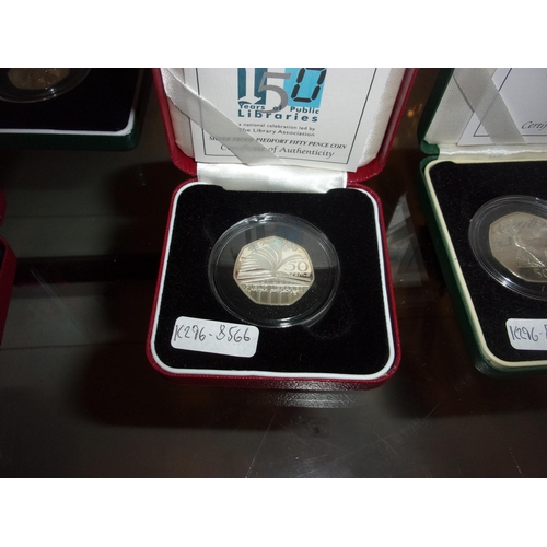 342 - SILVER PROOF 50P LIBRARIES