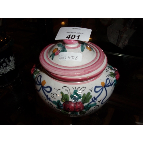 401 - ITALIAN LIDDED POT