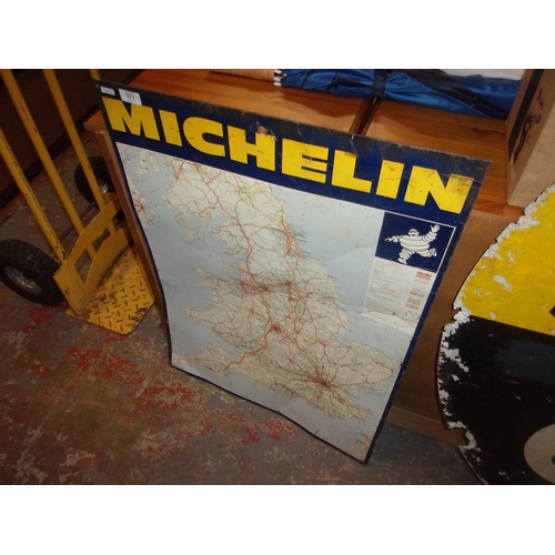 371 - MICHELLIN METAL ROAD MAP SIGN